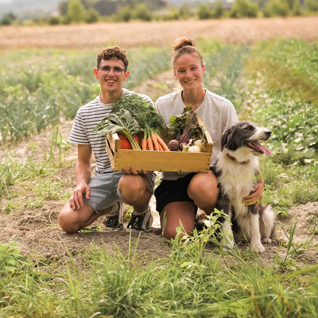 Estelle et Melvin — 7,56 ha en maraîchage BIO